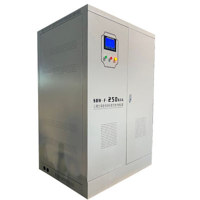 Manufacturer SBW-F-250KVA 43-67 Hz Three Phase Separate Regulation Automatic Compensated Volt Stabiizer