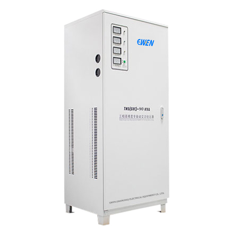 90KVA Driefasig spanningsstabilisator Automatische spanningsregulator met servomotortechnologie voor lasersnijmachine
