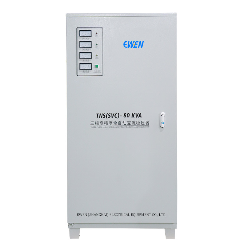 80KVA Driefasige industriële spanningsstabilisator Automatische spanningsregelaar 380VAC 400VAC met servomotor